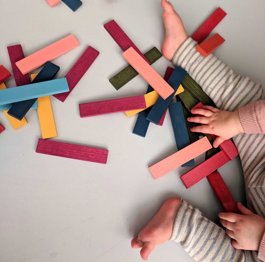 Baby playing with baby toys