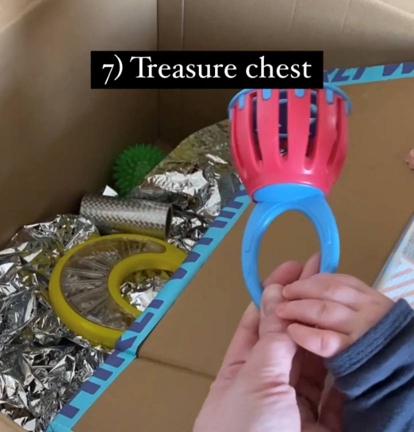 Turn a cardboard box into a treasure chest